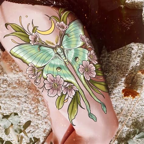 101 Amazing Luna Moth Tattoo Designs For 2024!